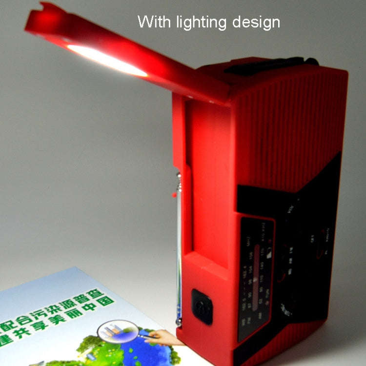 AM/FM/NoAA 2000mAh Emergency Radio Portable Hand Crank Solar Powered Radio(Green)