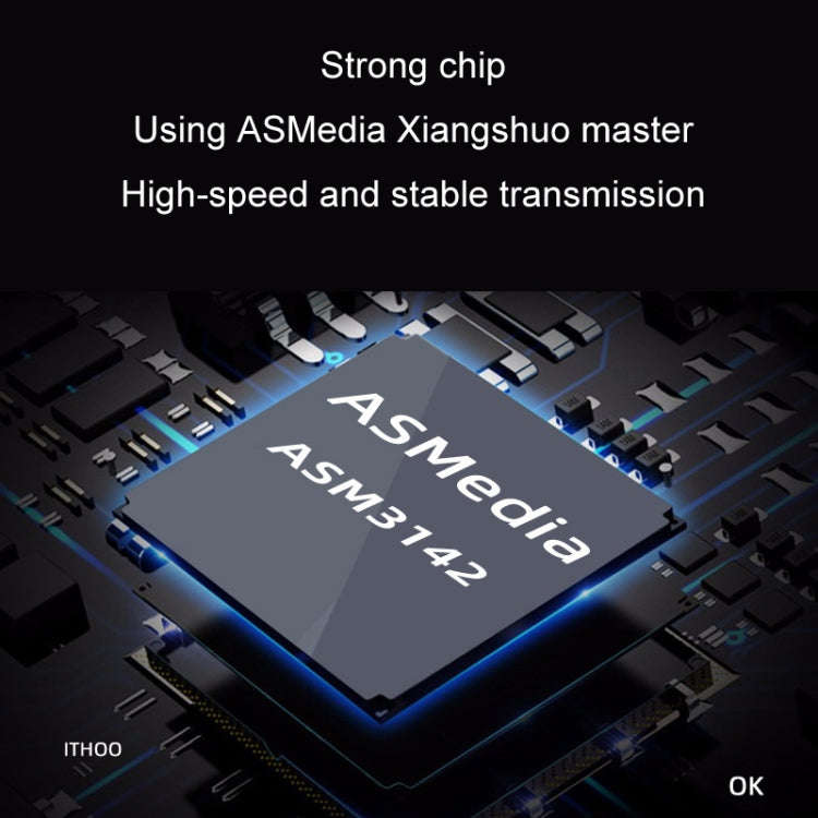 USB3.2 Expansion Card GEN2 Type-A Port ASMedia ASM3142 Transfer 10Gbps(Black)