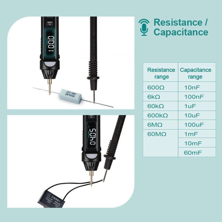 WinAPEX  ET8906  Digital Multimeter Voltage Test Pen Capacitance Meter Diode NVC Tester