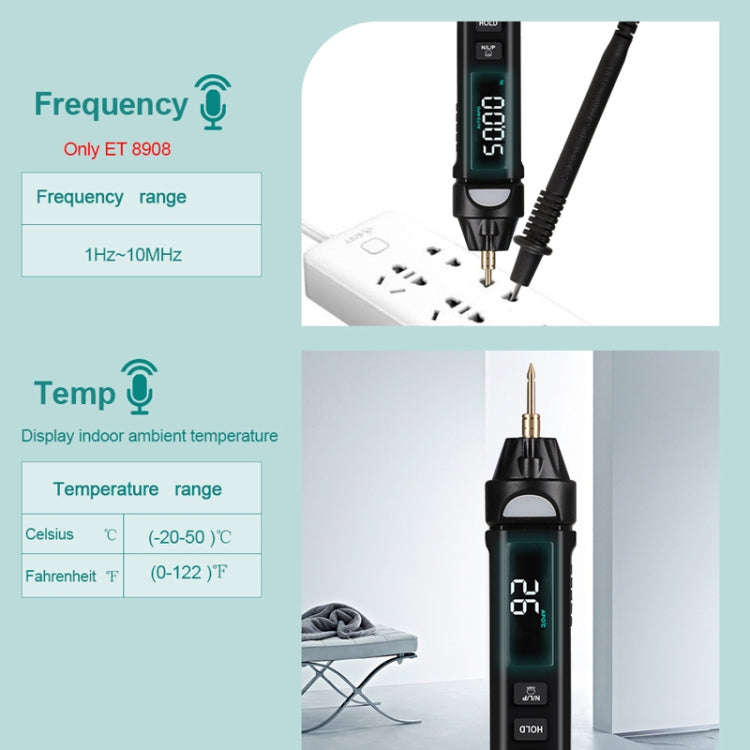 WinAPEX  ET8906  Digital Multimeter Voltage Test Pen Capacitance Meter Diode NVC Tester