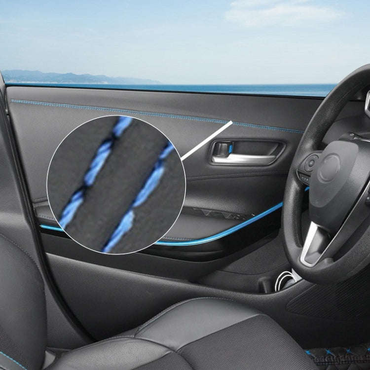 8m Car Center Console Interior Modification Leather Gap Strip(Black Blue)