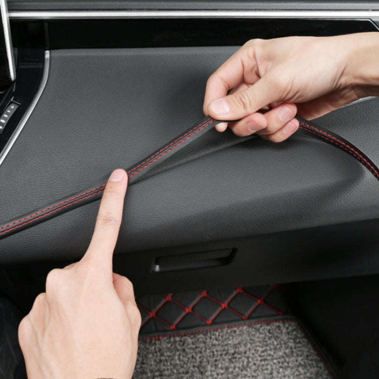 8m Car Center Console Interior Modification Leather Gap Strip(Black Blue)