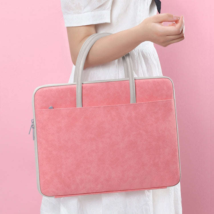BUBM 14 Inch Full Open Laptop Bag(Pink)