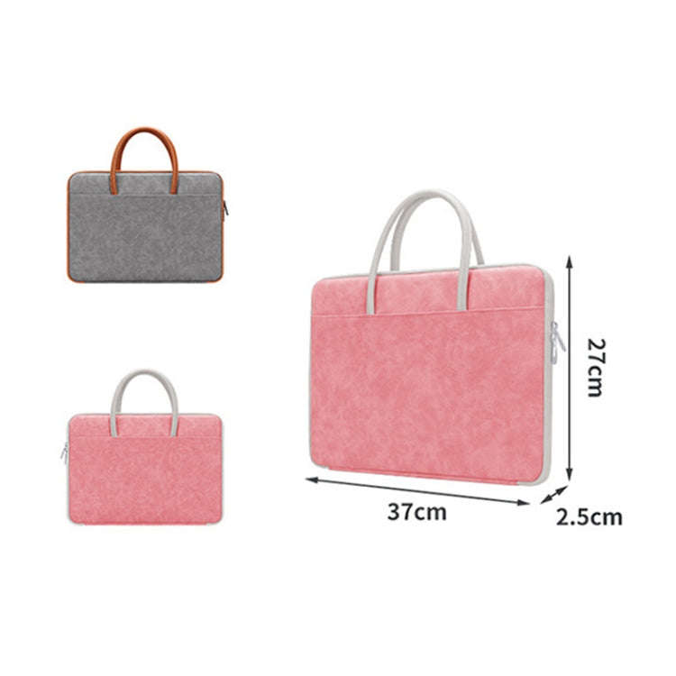 BUBM 14 Inch Full Open Laptop Bag(Pink)