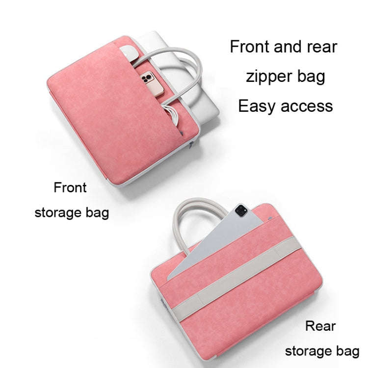 BUBM 14 Inch Full Open Laptop Bag(Pink)
