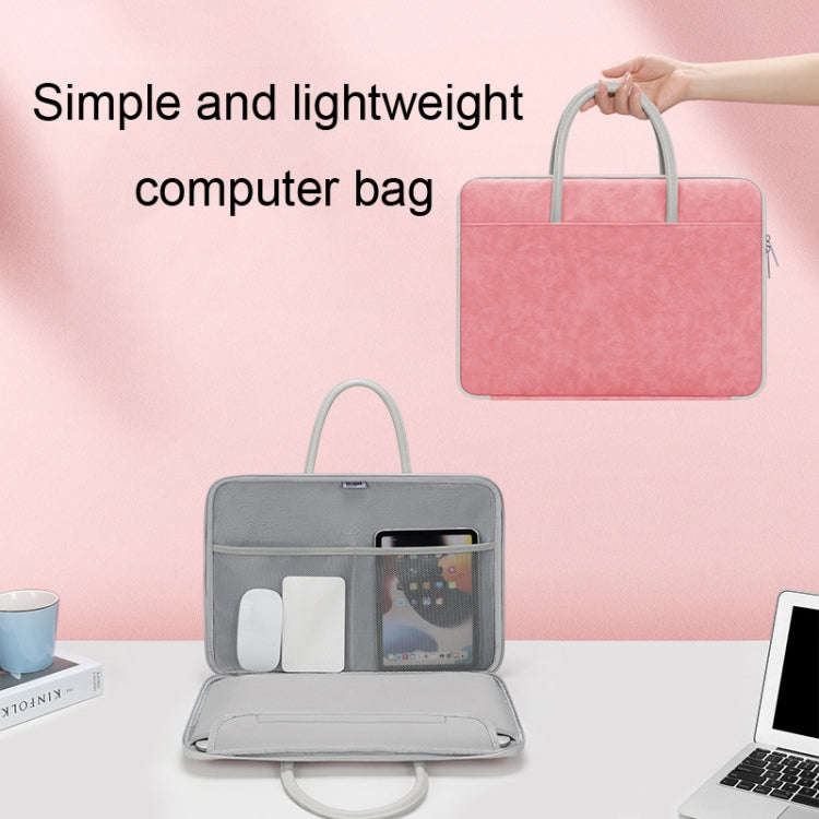 BUBM 14 Inch Full Open Laptop Bag(Pink)