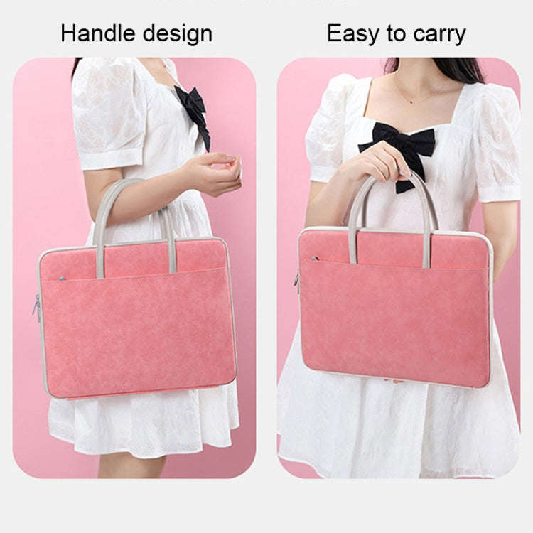 BUBM 14 Inch Full Open Laptop Bag(Pink)