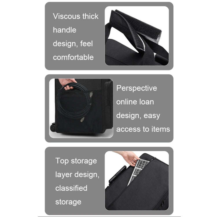 BUBM Computer Host Detachable Trolley Shockproof Waterproof Storage Bag With Wheels, Size: 27 inc...