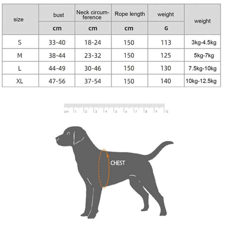Pet Vest Harness + Traction Rope Set Reflective Breathable Dog Cat Harness, Size: XL(Blue)
