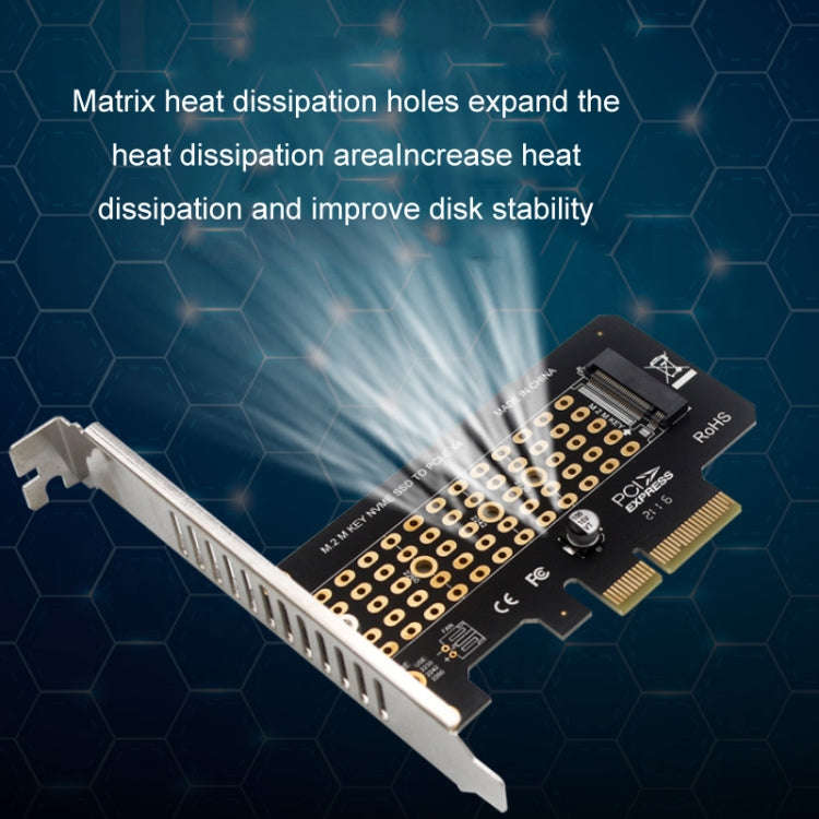 5pcs NVME Transfer Card M.2 To PCIE3.0/4.0 Full Speed X4 Expansion Card, Style: Half Height