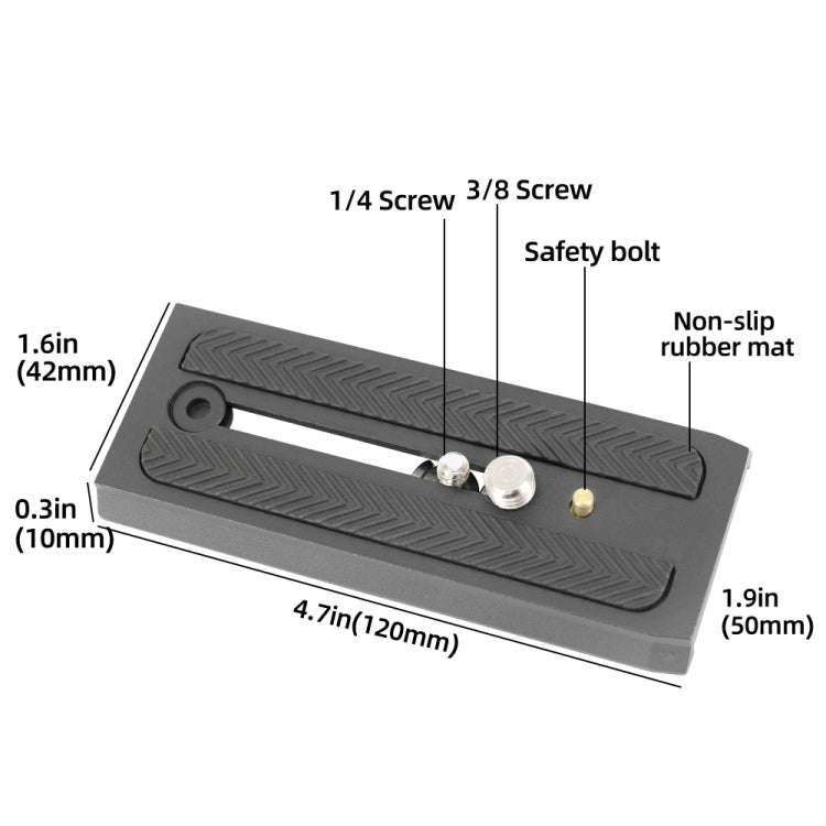 BEXIN  501-L120A Quick Release Plate for Manfrotto 501 502 504HDV Benro S4 S6 S7 S8