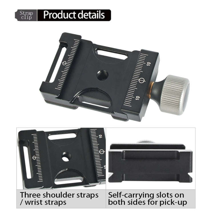 BEXIN QJ-05 Camera Shoulder Strap Clamp Quick Release Plate Clamp Ball Head Adapter