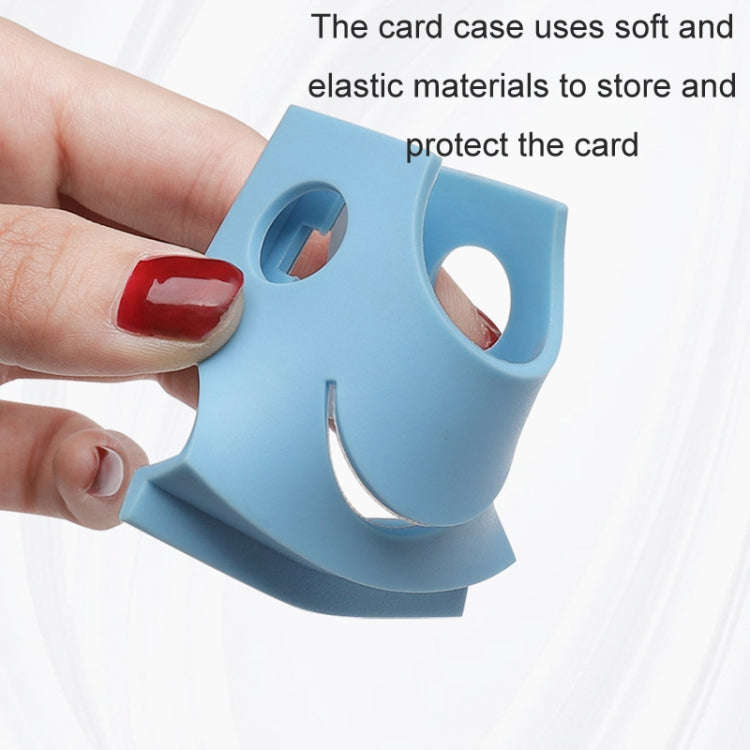 Car Multi-functional Adhesive Bill Card Holder, Color: Smile Black