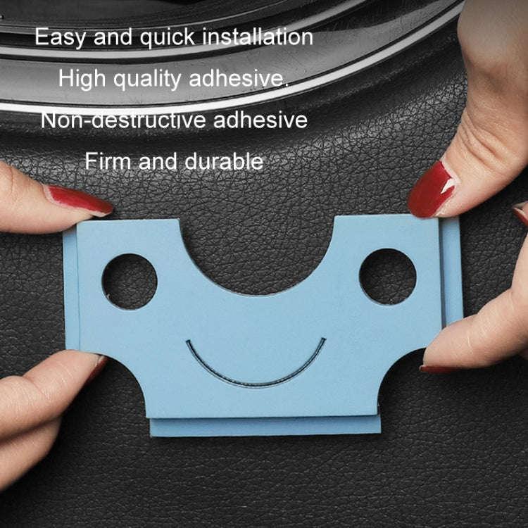 Car Multi-functional Adhesive Bill Card Holder, Color: Smile Black