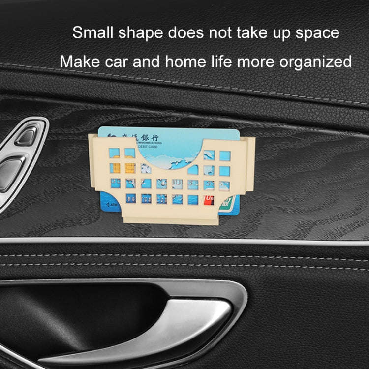 Car Multi-functional Adhesive Bill Card Holder, Color: Smile Black