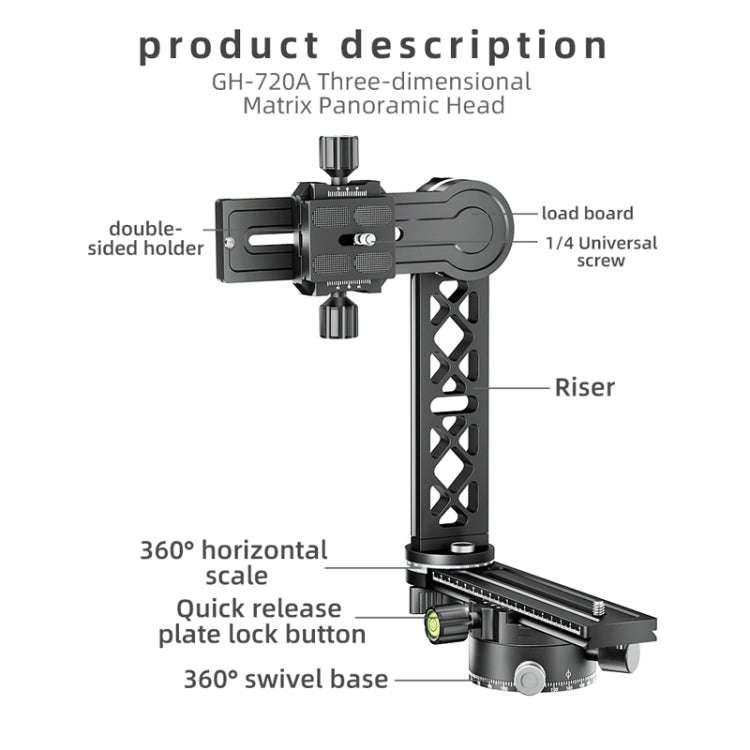 BEXIN  GH-720A Tripod Head  720 Degree Rotating Panorama Head
