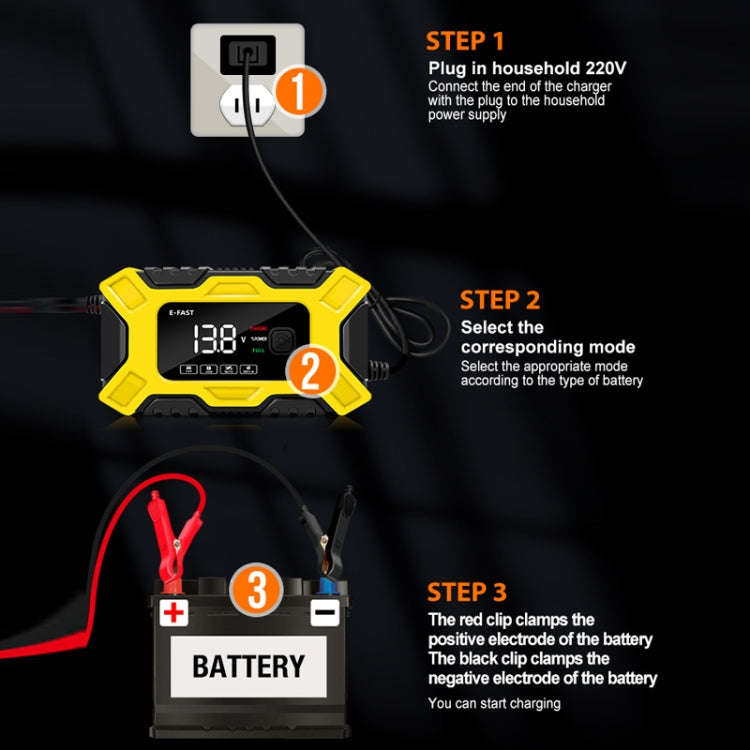 E-FAST 12V Motorcycle Car Battery Emergency Start Charger(US Plug)
