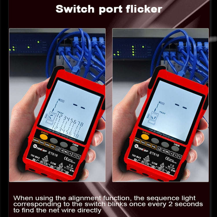 TOOLTOP 600m/1968ft Network Cable Length 2 in 1 Network Cable Finder Multimeter(7 pcs/set)