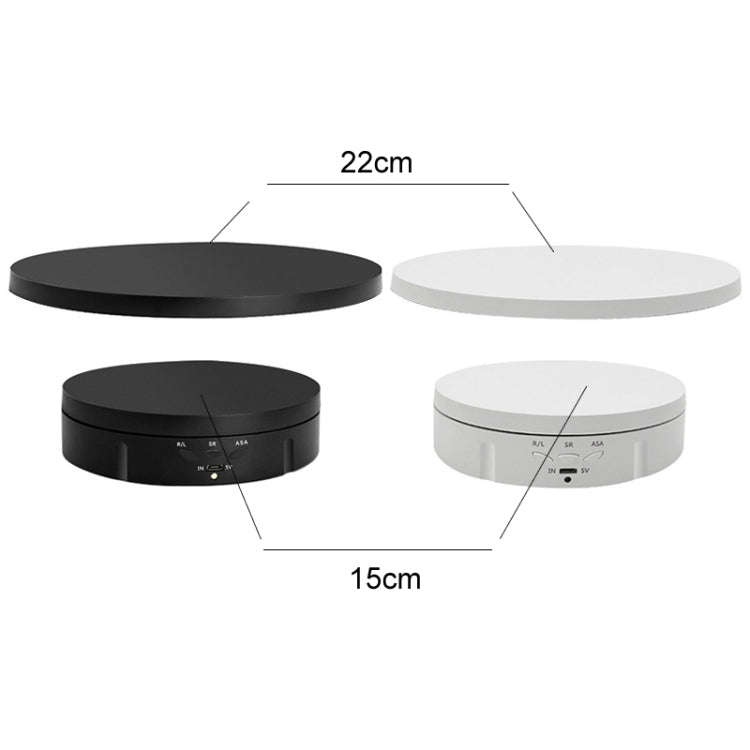 2 In 1 Charging Turntable Rotary Jewelry Live Shooting Display Stand, Color: White Button