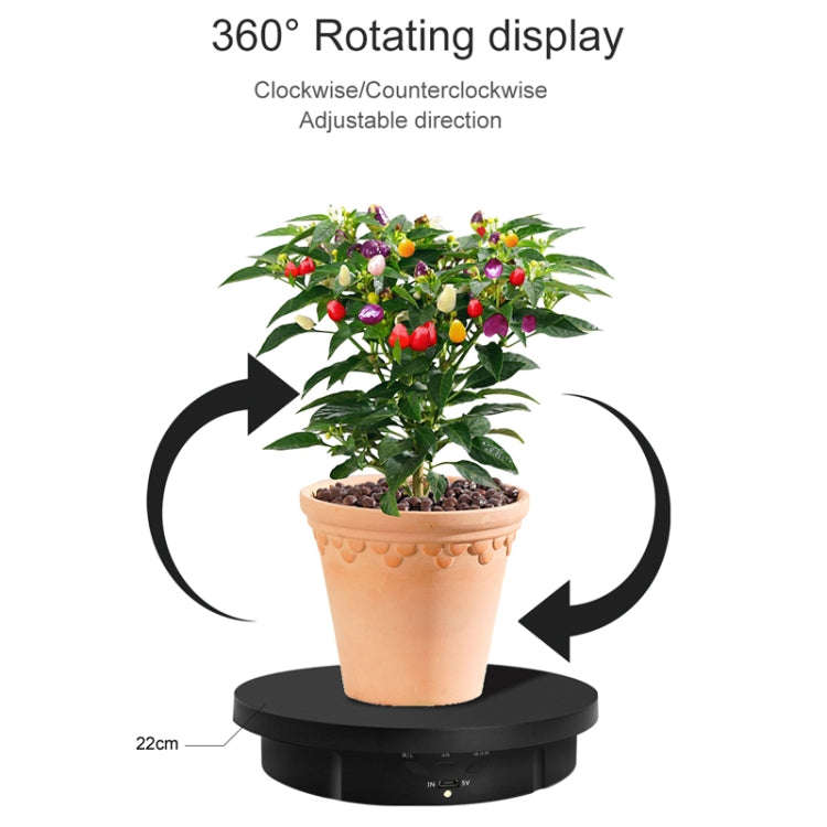 2 In 1 Charging Turntable Rotary Jewelry Live Shooting Display Stand, Color: White Button