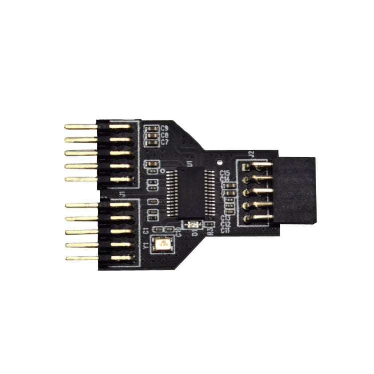9 Pin USB Header Female 1 To 2 Male Board 9-Pin USB 2.0 HUB Connector Adapter
