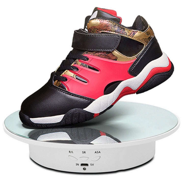 20cm Remote Control Electric Turntable Live Shooting Rotating Display Stand(Black)