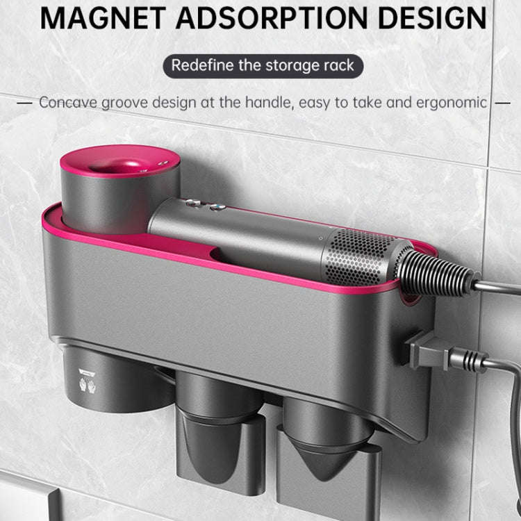 For Dyson Hair Dryer Bracket Storage Rack Wall Mounted Organizer Holders With Hand Dryer Elegant ...