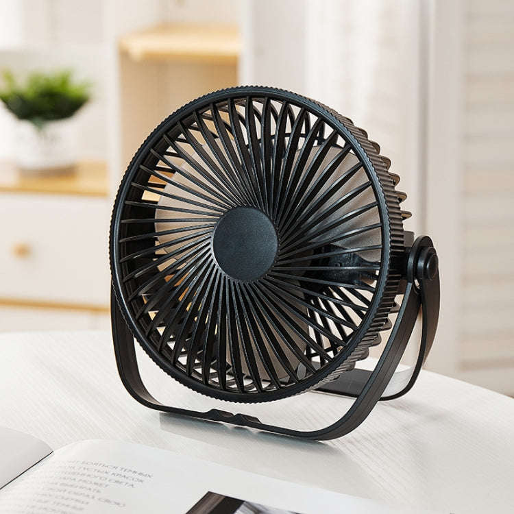 3-in-1 Electric Fan Wall Mounted Desktop Quiet Brushless Turbine Mini Fan, Style: Rechargeable(Bl...