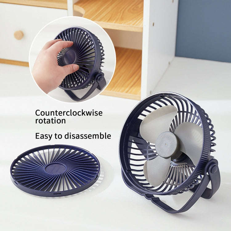 3-in-1 Electric Fan Wall Mounted Desktop Quiet Brushless Turbine Mini Fan, Style: Rechargeable(Wh...
