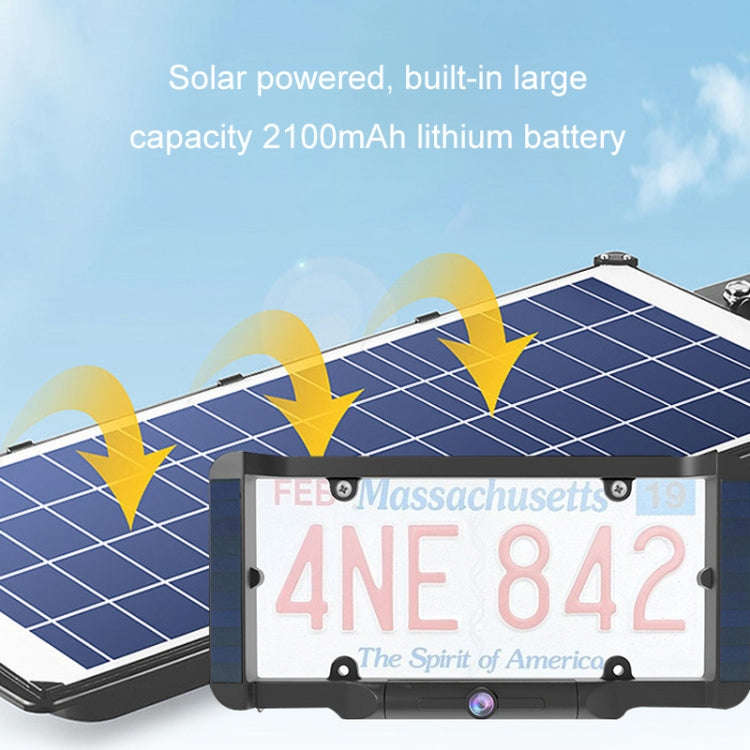 Solar Integrated License Plate Wireless Transmission Camera Reversing Display