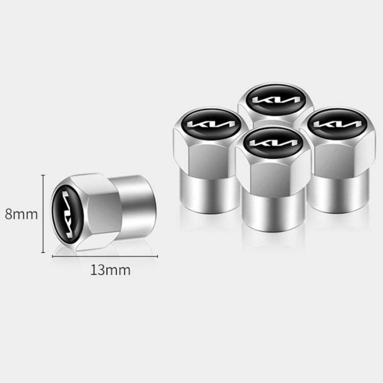 3sets/12pcs For KIA KN Car Tire Valve Core Decorative Metal Cap(Red)