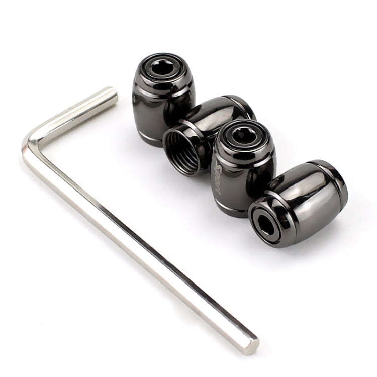 Automobile Valve Core Cap Tire Anti-deflation Valve Decoration(Titanium Black)