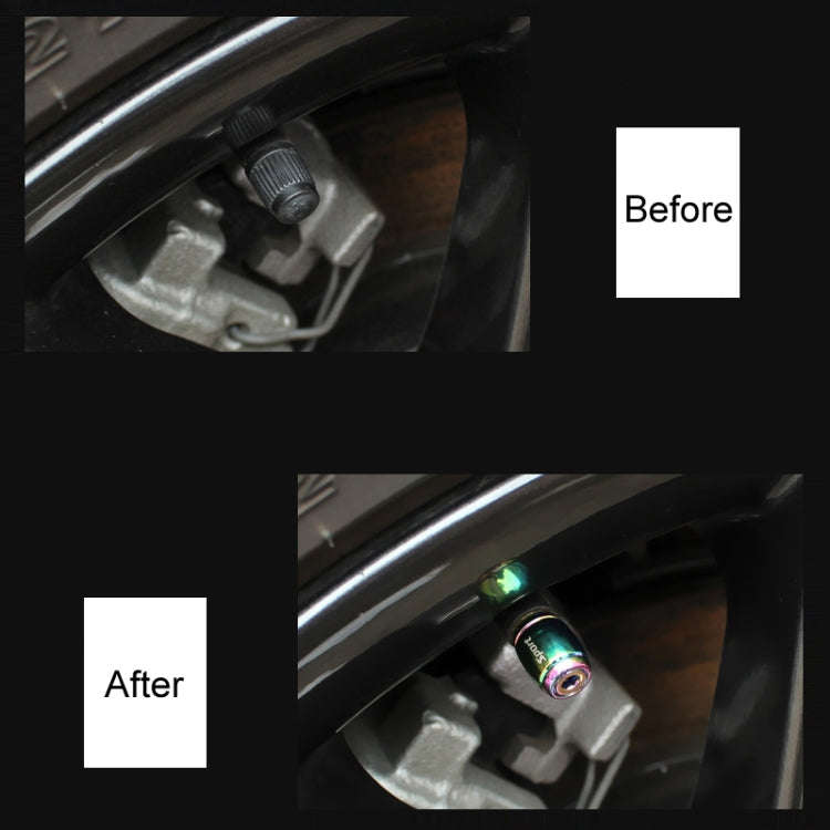 Automobile Valve Core Cap Tire Anti-deflation Valve Decoration(Colorful)
