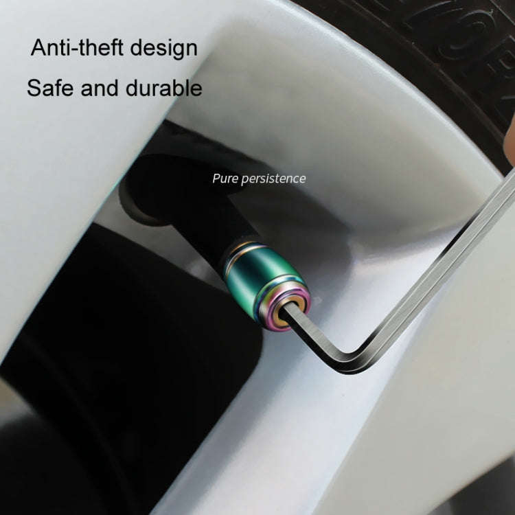 Automobile Valve Core Cap Tire Anti-deflation Valve Decoration(Colorful)