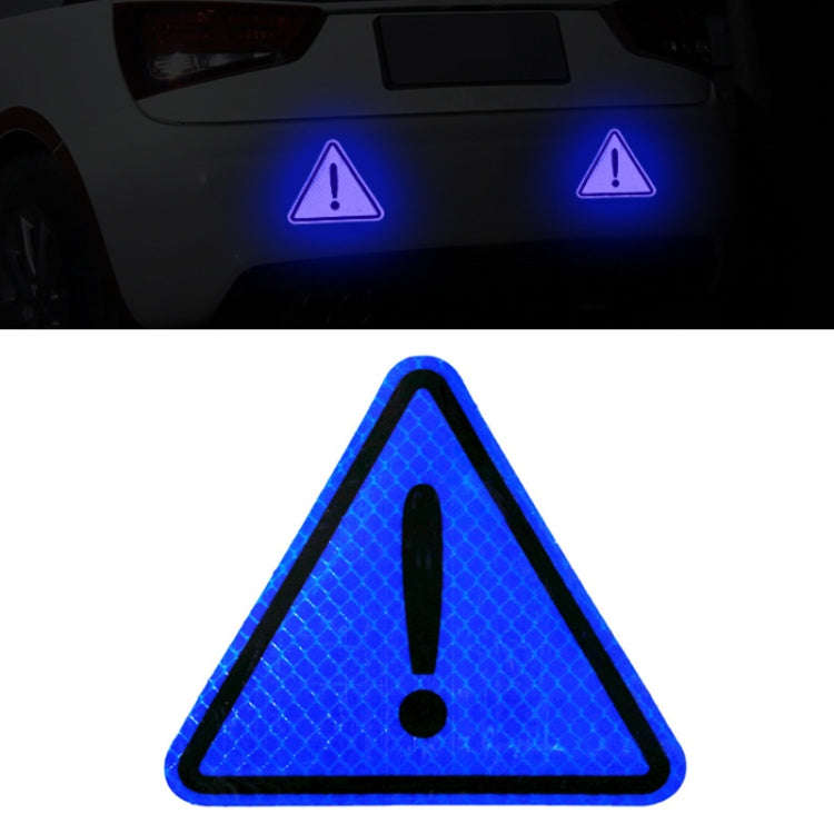 Car Tail Triangle Reflective Stickers Safety Warning Danger Signs Car Stickers(Blue)