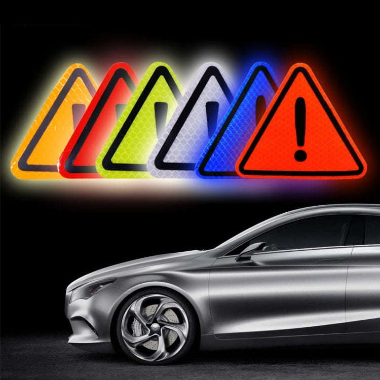 Car Tail Triangle Reflective Stickers Safety Warning Danger Signs Car Stickers(Red)