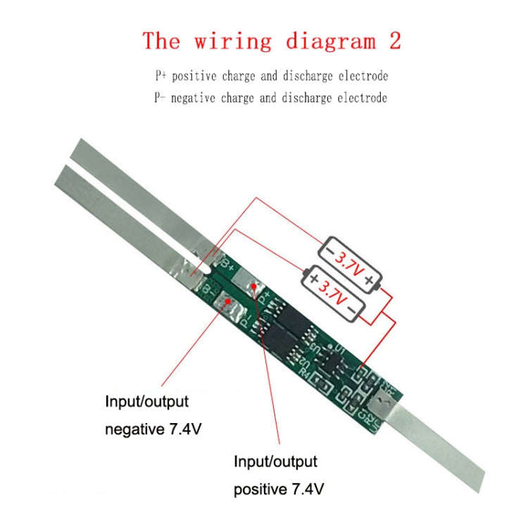 5pcs 7.4V Plus Nickel Long Strip Lithium Battery Protection Board 6A Overcurrent Battery Protecti...