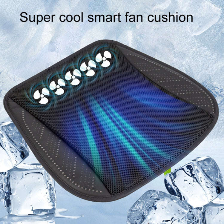 Multifunctional USB Fan Ventilation Heat Dissipation Car Seat Cushion(Blue)