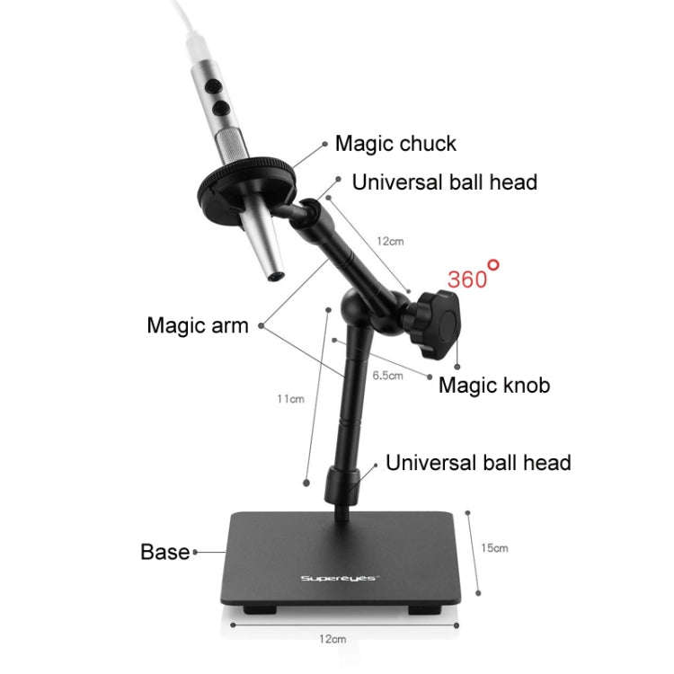 5 Million Digital Electron Microscope Magnifying Dermatoscope, Specification: B008+Z04 Universal ...