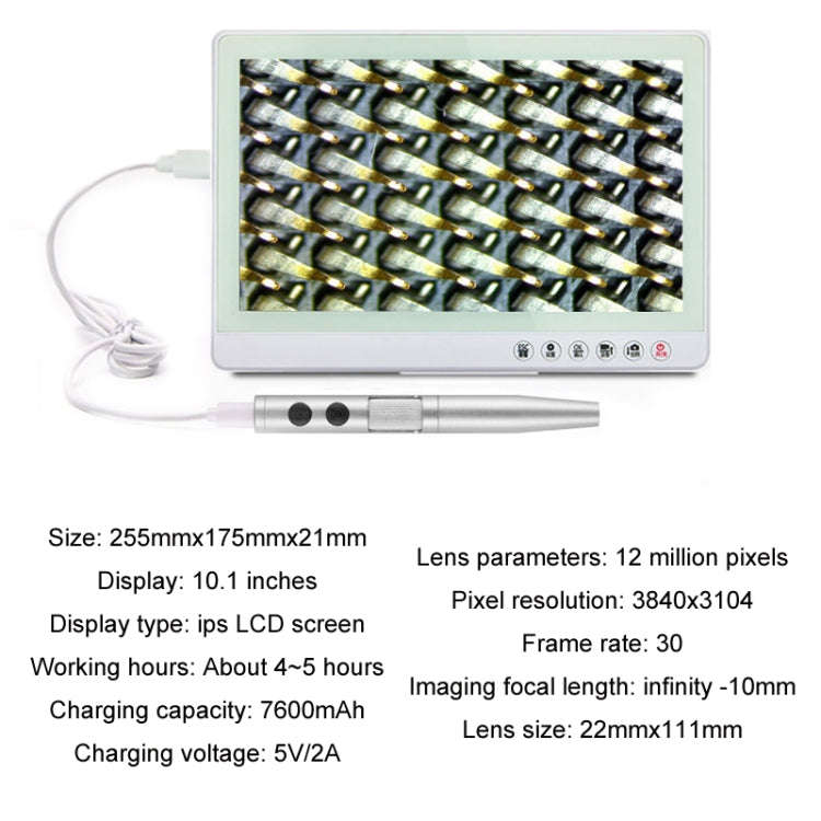 5 Million Digital Electron Microscope Magnifying Dermatoscope, Specification: B008+Z04 Universal ...