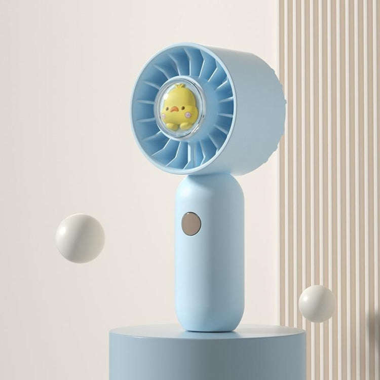 Hand Holds Small Fan Portable Mini Pocket Fan, Style: Blue Duck