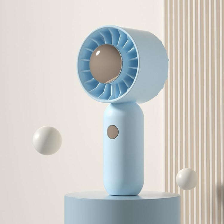 Hand Holds Small Fan Portable Mini Pocket Fan, Style: Blue Spray Plating Version