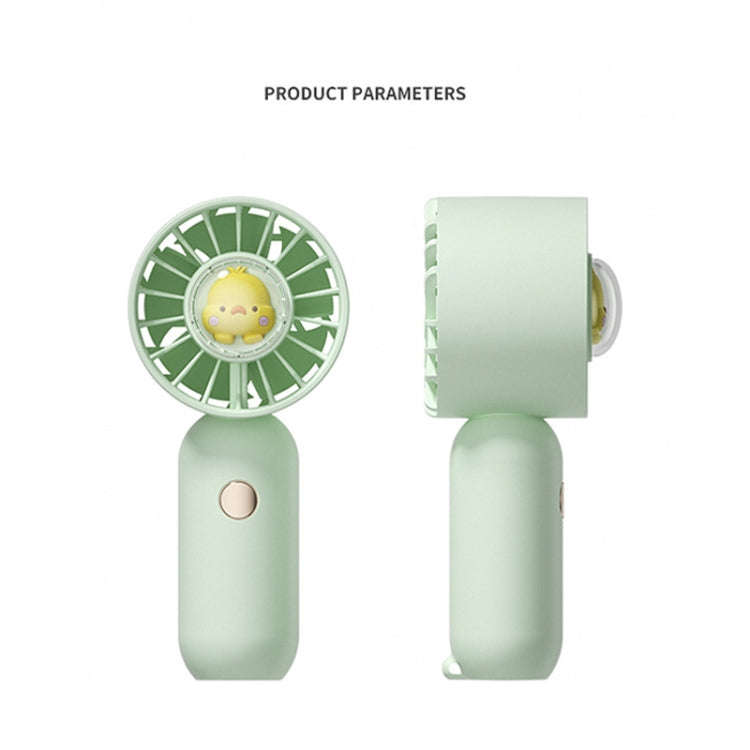 Hand Holds Small Fan Portable Mini Pocket Fan, Style: Green Duck