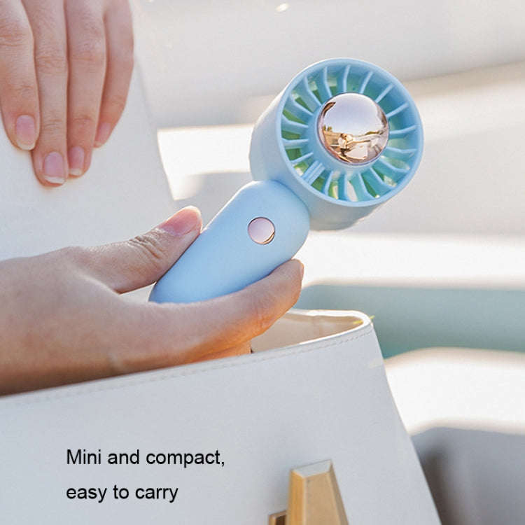 Hand Holds Small Fan Portable Mini Pocket Fan, Style: White Spray Plating Version