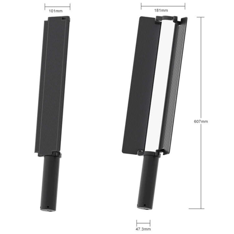 24W 72 LEDs Handheld Full-color RGB Stick Light Photography Light with Barndoor