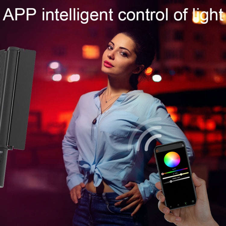 24W 72 LEDs Handheld Full-color RGB Stick Light Photography Light with Barndoor