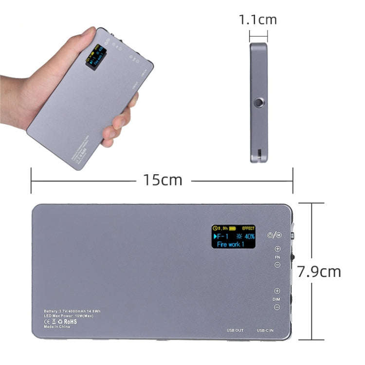 135 LEDs Live Fill Light Handheld Adjustable Photography Light Camera Pocket Light(Full-color RGB)