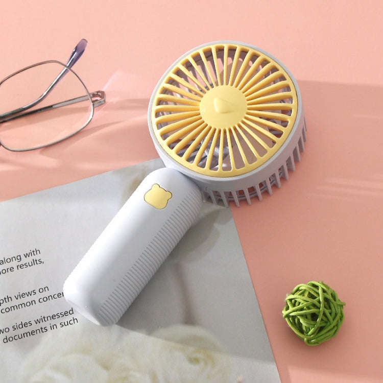 Handheld USB Charging Portable Desktop Small Electric Fan(Gray)