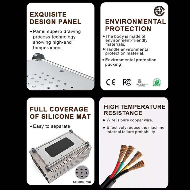 BAKU BA-948E Mobile Phone Liquid Crystal Separation Machine Flat Display Separator Heating Board ...