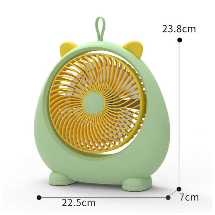 Dormitory Portable Animal Ear Desktop Electric Fan, Style: Charging Version Pink
